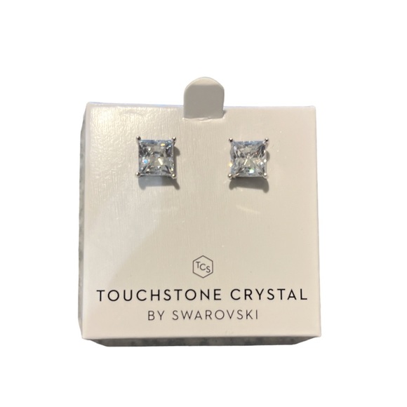 Touchstone Crystal Jewelry - SWAROVSKI Square Stud Earrings